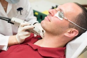 Laser hair removal on legs
