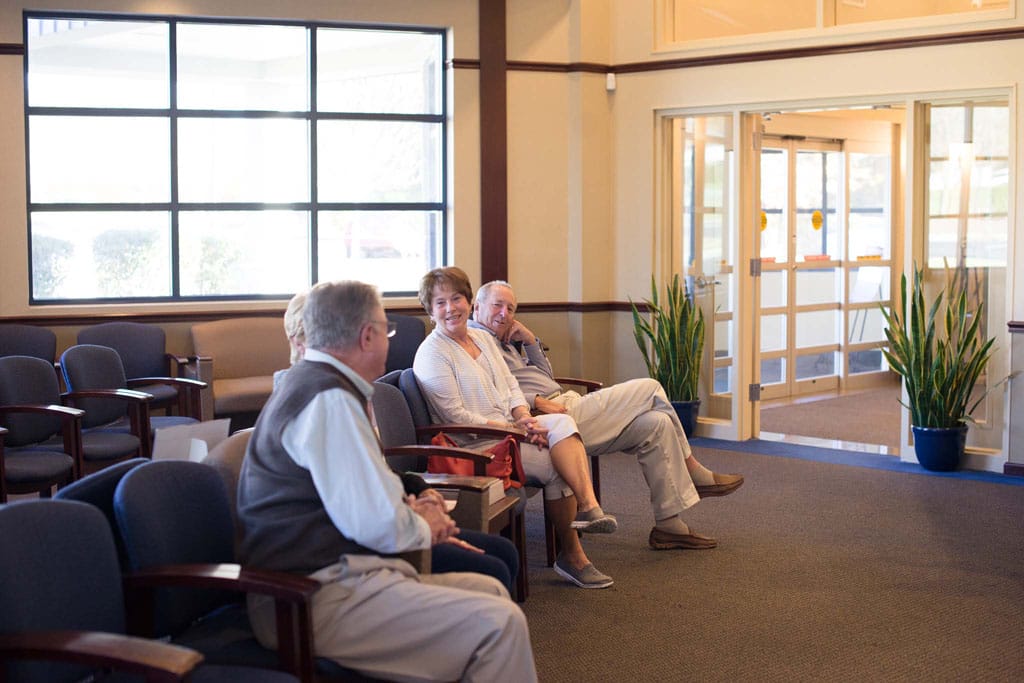 Patients in a waiting room Patients in a waiting room