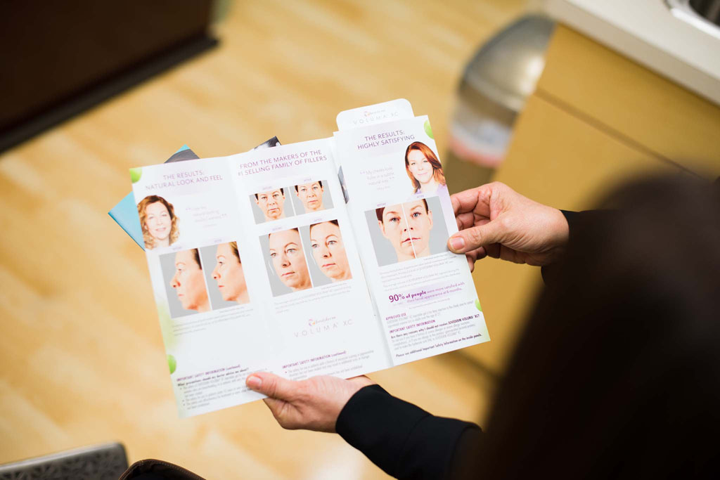 Trifold brochure for Juvederm