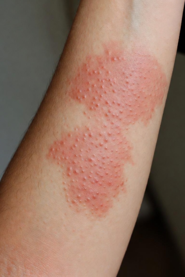 Scabies causes intense itching and a pimple-like rash.